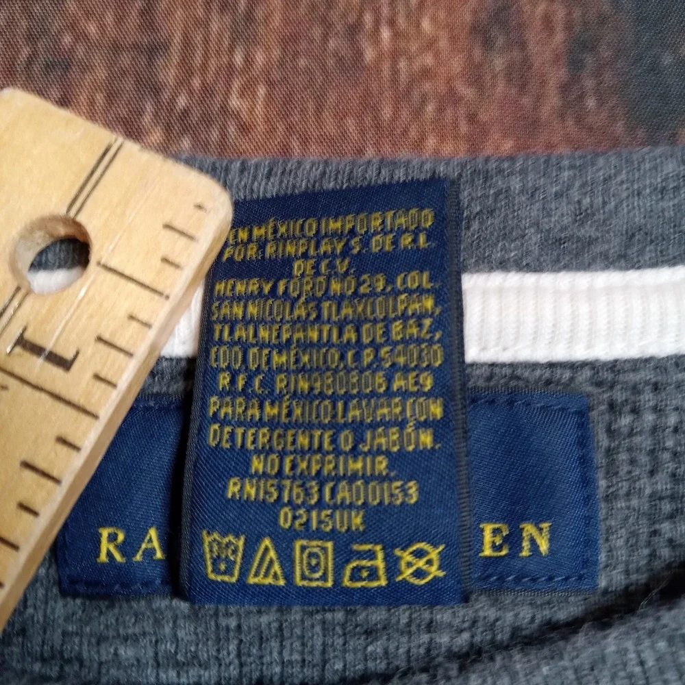 Polo Ralph Lauren Men's Thermal Long Sleeve Crew Neck‎ Shirt XL Gray